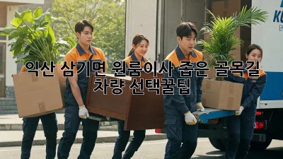 익산 삼기면 원룸이사🚚 좁은 골목길 차량 선택꿀팁!