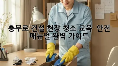 충무로 건설 현장 청소🧹, 교육 & 안전 매뉴얼 완벽 가이드