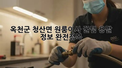 옥천군 청산면 원룸이사 꿀팁🍯 용달 정보 완전정복!